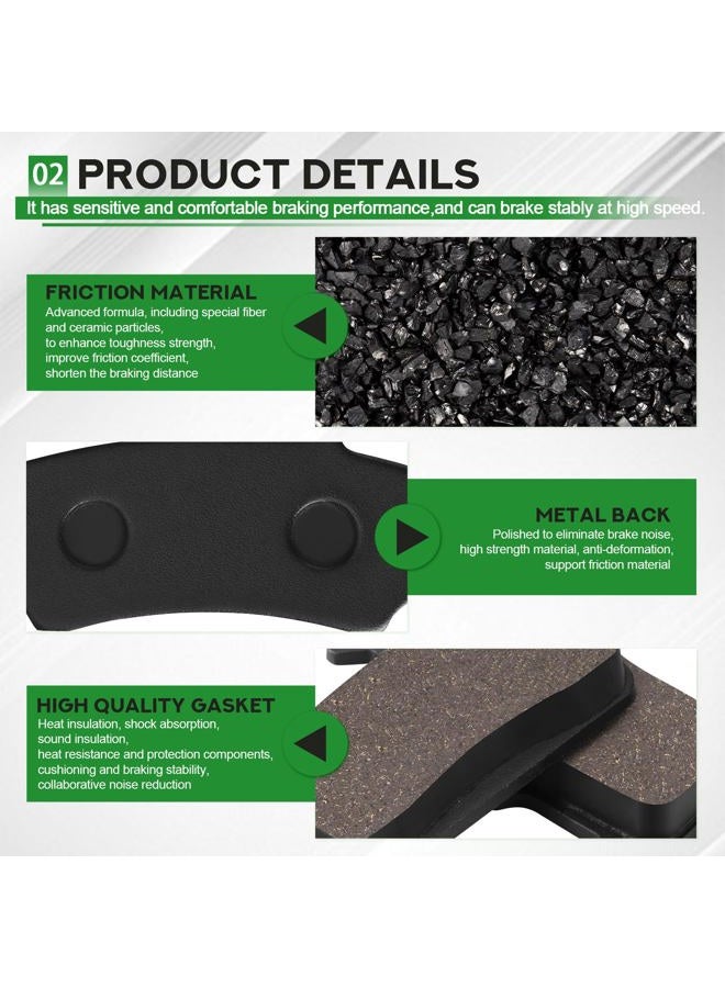 cyleto Front and Rear Brake Pads for DRZ400 DR-Z 400 2000-2009 DR-Z400 DRZ400SM DR-Z 400SM 2005-2009 DR 125 2008-2012 RM125 1996-2012 RM 250 2009 - Image 4