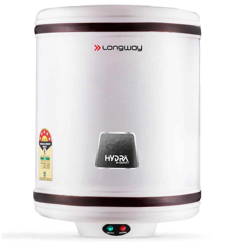 LONGWAY Longway Hydra 6 Ltr 5 Star Rated Automatic Instant Water Heater for Home Water Geyser Electric Geyser with Multiple Safety System AntiRust Coating Silver 6 Ltr 