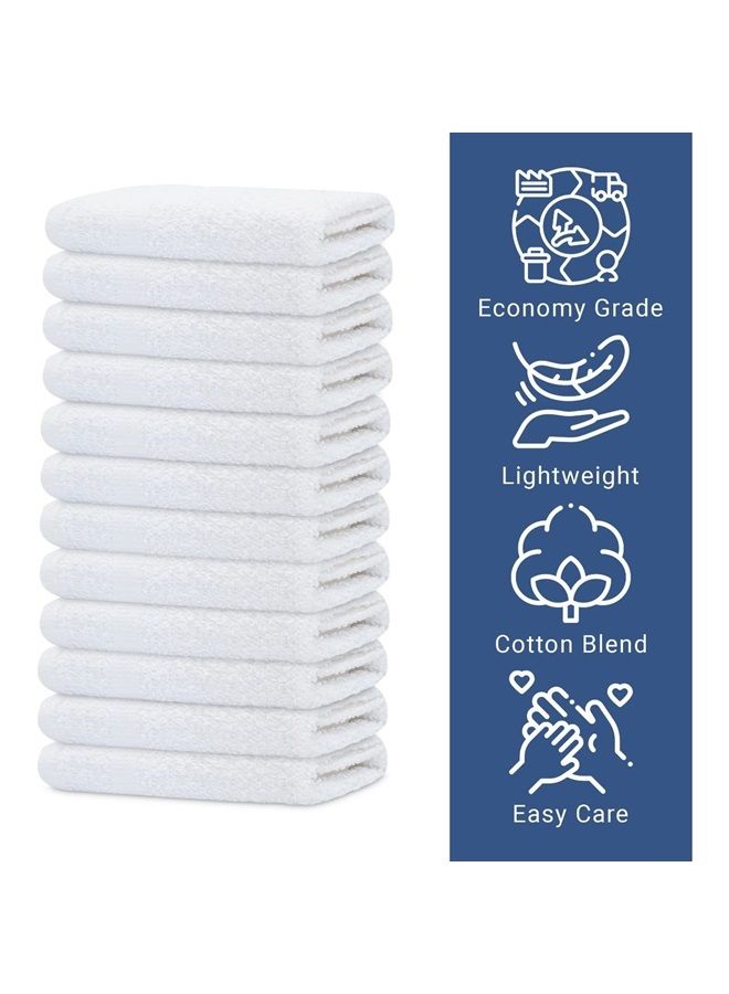 GOLD TEXTILES Wash Cloths Kitchen Towels, Cotton Blend (12x12 Inches) Commercial Grade Cleaning Cloths (12) - Image 1