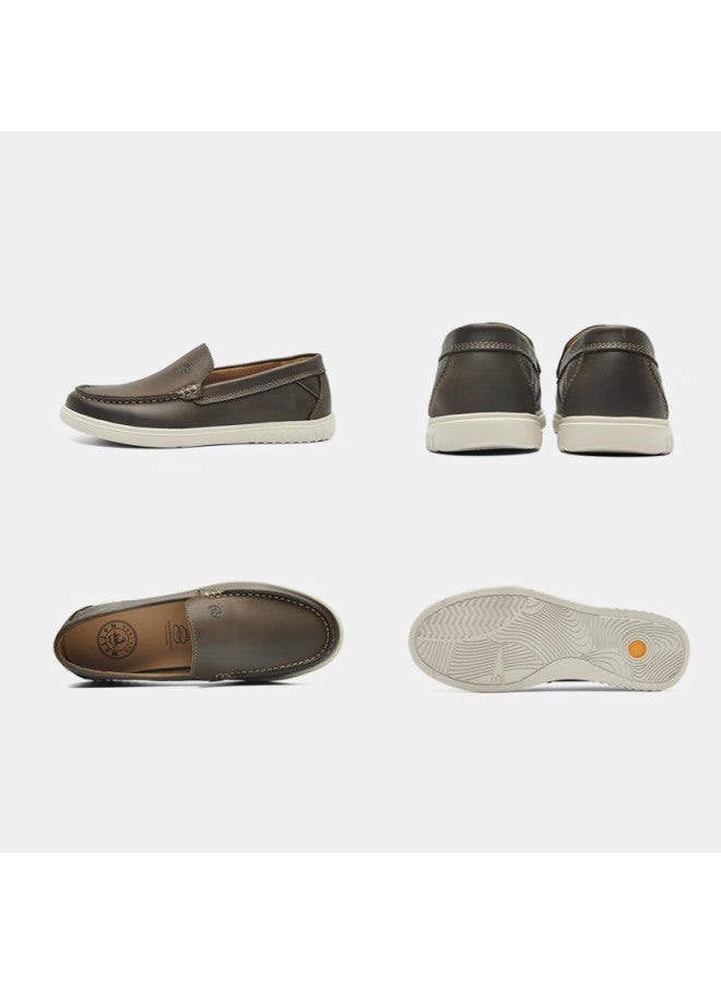 Mellen Slip-on Lazy Loafers Soft Sole Breathable Casual Driving Shoes Mu667222 Brown Size 43 - Image 3