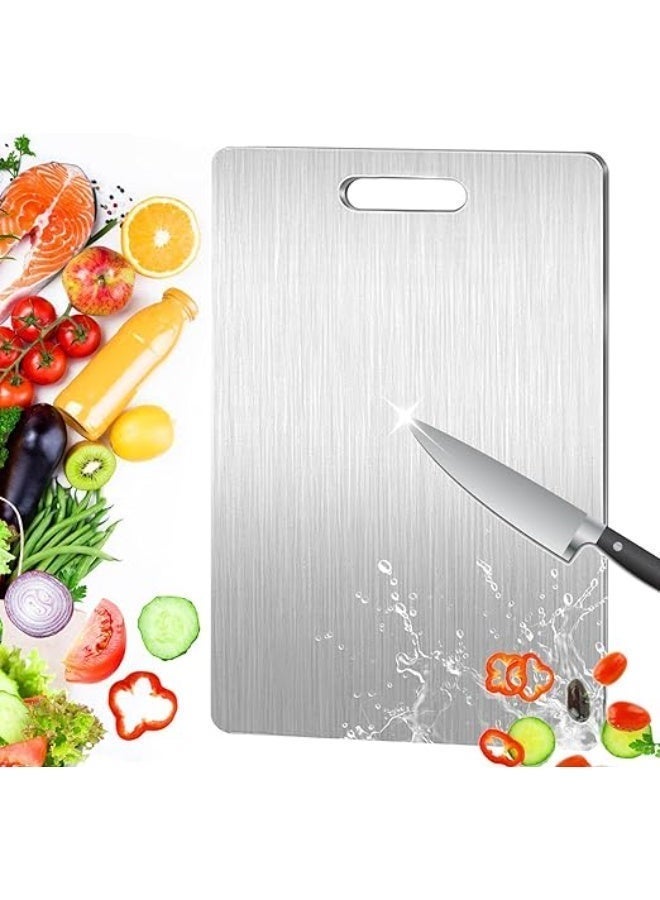 Hexar® Stainless Steel 28×39 Cutting Board Kitchen,Food-Grade Rice Husk Fiber Chopping Board with Wheat Straw PP,Double-Side using,Easy-Grip Handle - Image 1