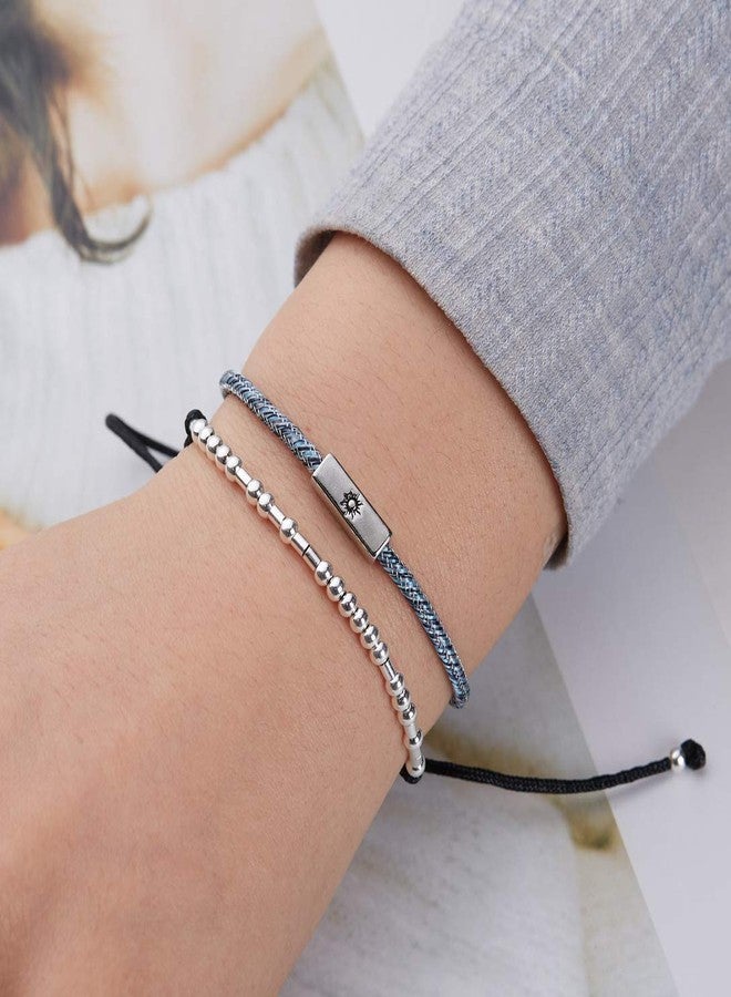 ASELFAD Morse Code Bracelets for Women, Funny Best Friend Birthday Gifts for Women Friendship Bracelets, Teen Girl Gifts Trendy Stuff, Valentines Day Gifts for Her, 8.85+2 inch extender, Stainless - Image 4