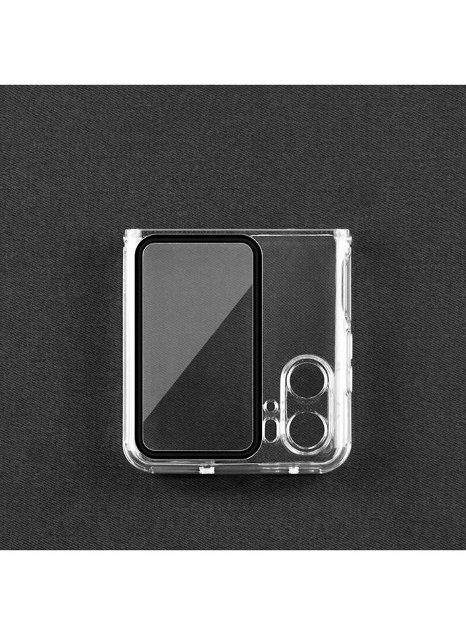 HuHa Case Cover For OPPO Find N2 Flip Transparent TPU Phone Case + Lens Film - Image 4