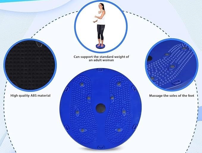 FIRST CHOICE Tummy Twister, Tummy Trimmer, Abs Roller & Shaper, Exercise Machine, Non-Slip Surface, Blue - Image 5