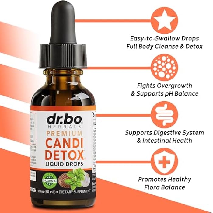 dr.bo Candida Cleanse Detox for Women & Men - Organic Oregano Oil Drops, Caprylic Acid Black Walnut Wormwood Candi Support Supplement Kit - Natural Oral Anti Overgrowth Gut Balance Flora Complex Supplements - Image 2
