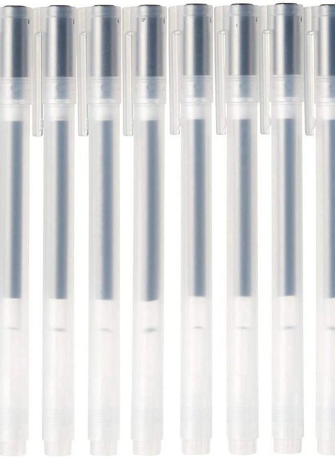 MUJI مجموعة أقلام حبر جل من موجي نوع غطاء 10 قطع، حجم رأس 0.38 مم، أسود - Image 1
