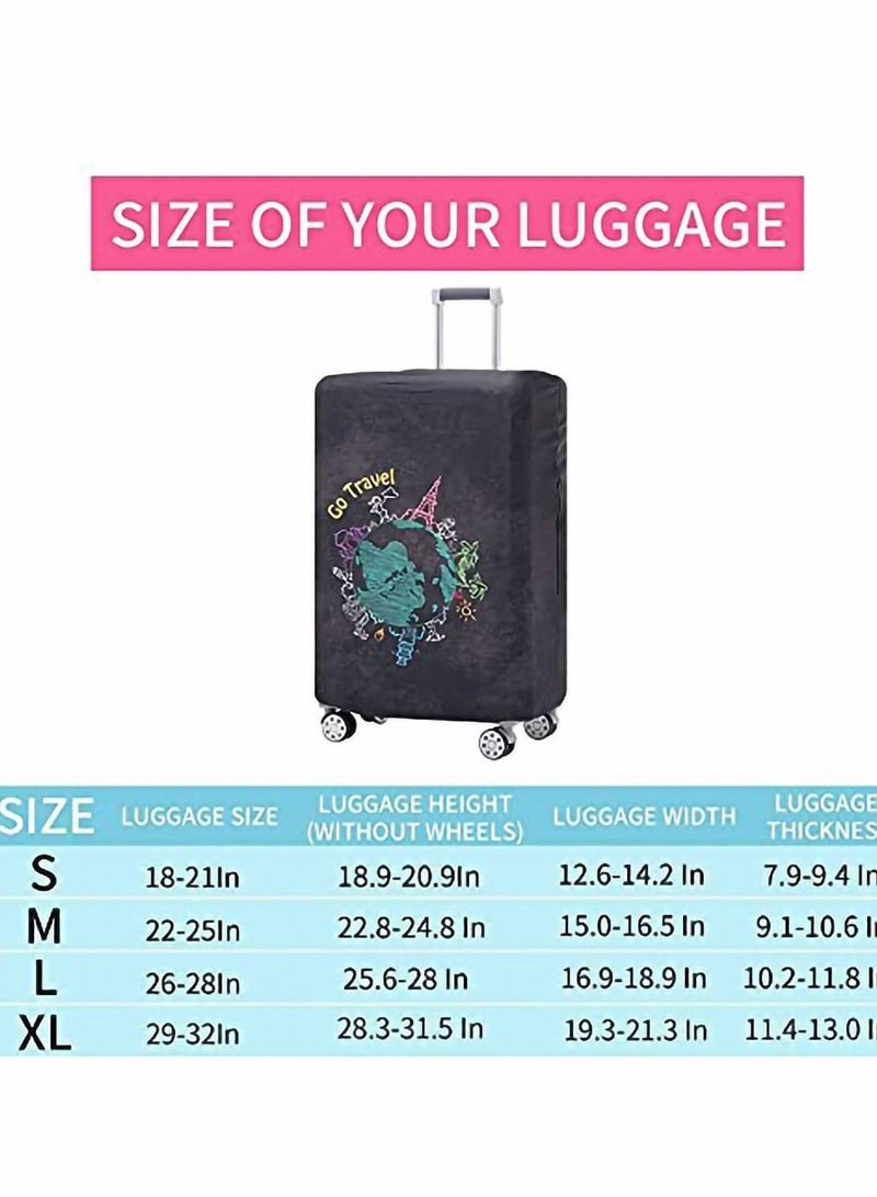 Excefore Luggage Cover, Washable Suitcase Protector, Dust Scratch-Resistant Suitable for Outing, M - Image 3