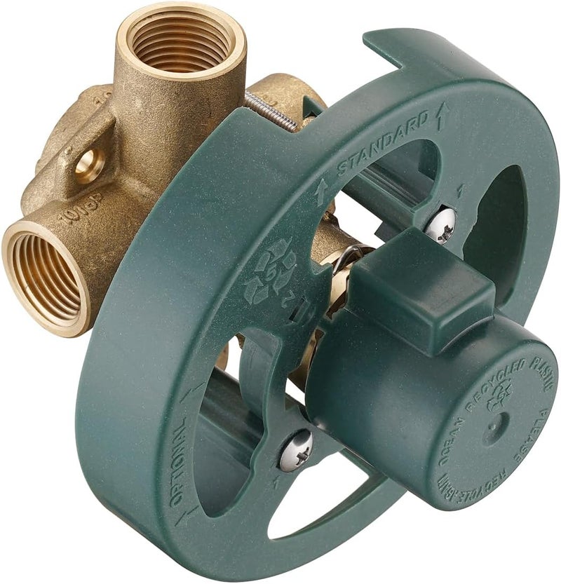 Ultrimkit 2510 Pressure Balancing Shower& Tub Valve, Compatible with Moen Fits Posi-Temp Trim Kit, Four Port Cycle Valve with Standard 1/2-Inch IPS Connections - Image 1