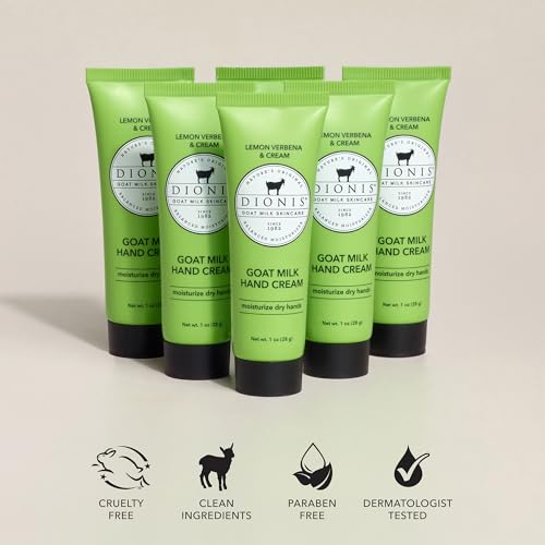Dionis Goat Milk Hand Cream Moisturizing Lotion for Dry Skin Safe for Sensitive Skin Lemon Verbena Cream 1 oz Pack of 6 - Image 3