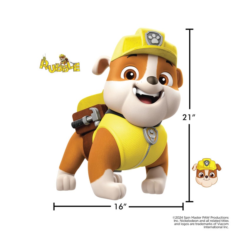 WALL PALZ PAW PAW PATROL RUBBLE WALL SUCAL - كبير 21 "" "Vinyl Wall Sticker Decoritions - Paw Patrol Decor Decor - Image 5