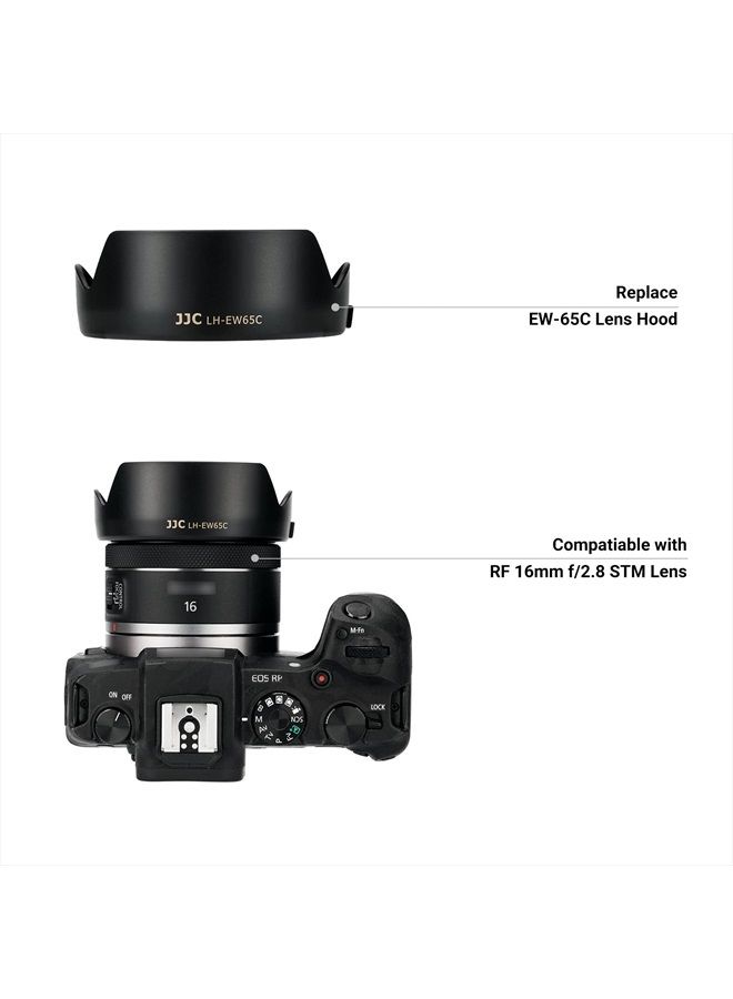 JJC Lens Hood for Canon RF 16mm F2.8 STM Lens on EOS R6 R5 RP R Camera, Reversible Lens Shade Replace Canon EW-65C Lens Hood, Compatible with 43mm Filters and 43mm Lens Cap - Image 4