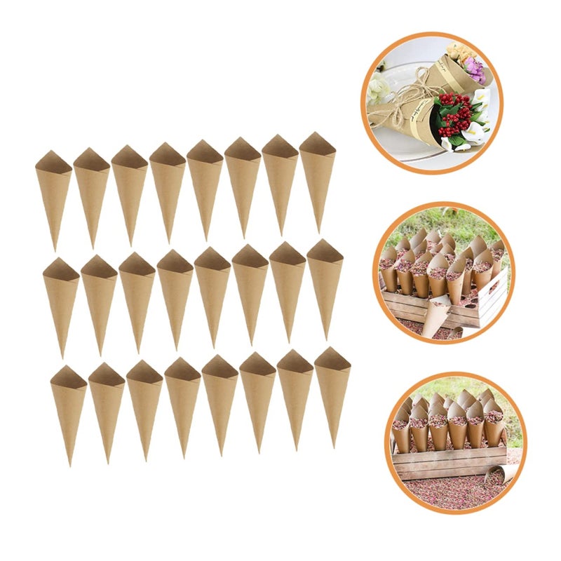 120 Pcs 4 Inch Paper Cones For Wedding Petal Toss Flower Decorations - Image 5