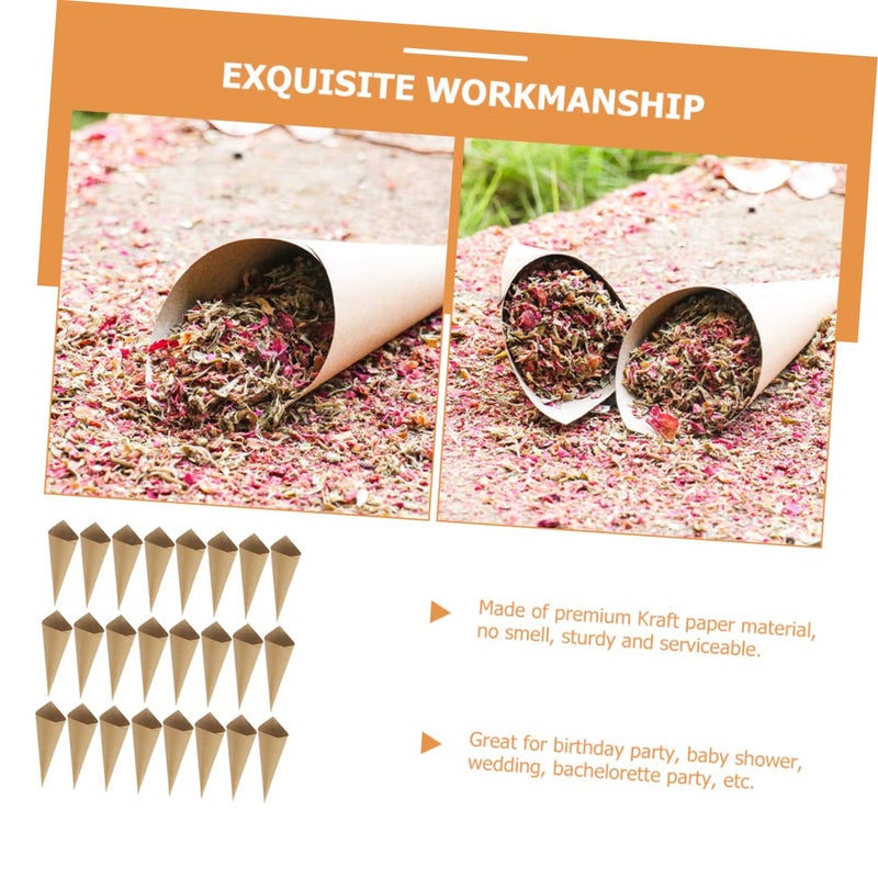 120 Pcs 4 Inch Paper Cones For Wedding Petal Toss Flower Decorations - Image 4