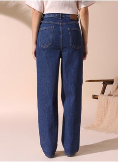 Dennis Lingo Women indigo straight fit solid 98% cotton 2% spandex jeans with button & zip closure- perfect for making bold moves.  - Image 5