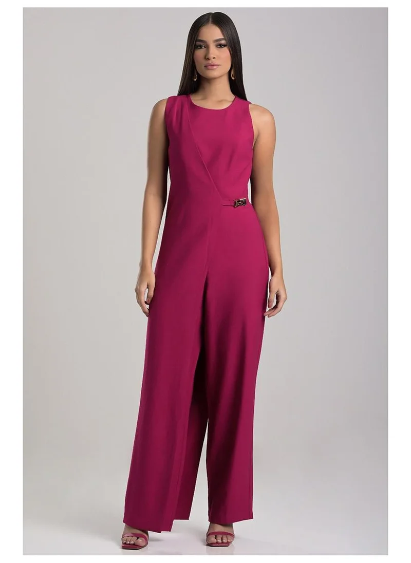 Carmen Steffens Fuchsia Jumpsuit with Removable Overlay