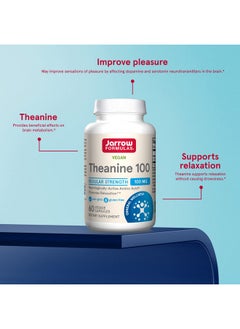 jarrow formulas Theanine 100 Mg 60 Veggie Capsules Neurologically Active Amino Acid Found In Green Tea Supplement Promotes Relaxation  Focus Up To 60 Servings  - Image 5
