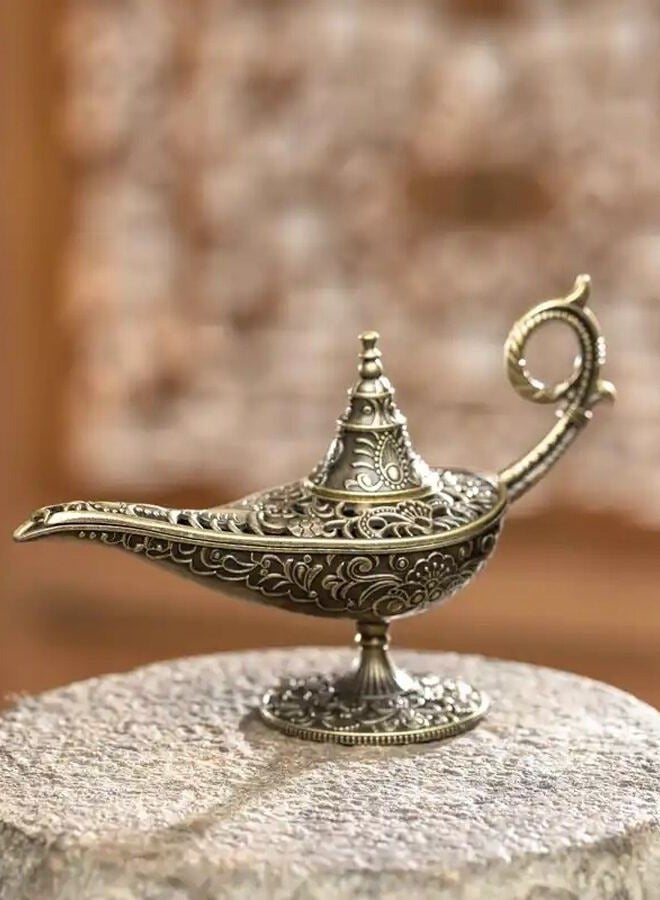 Ramadan Decoration – Metal Incense Burner in Aladdin Lamp Shape to Elegantly Enhance Home Decor with a Classic Touch, Perfect as a Ramadan Gift or for Creating a Festive Atmosphere - Image 4