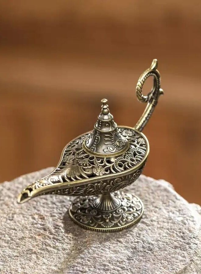 Ramadan Decoration – Metal Incense Burner in Aladdin Lamp Shape to Elegantly Enhance Home Decor with a Classic Touch, Perfect as a Ramadan Gift or for Creating a Festive Atmosphere - Image 3