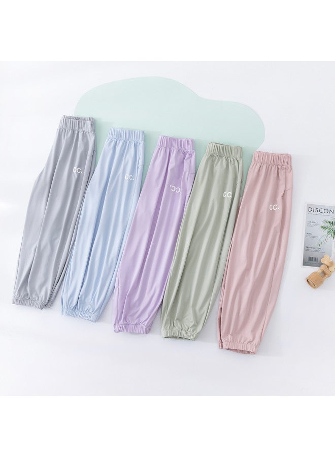 Bumblebee Kids Outdoor Sports Pants, Boys & Girls Elastic Cuff Harem Pants, Student Loose-fit Long Pants, Breathable Sweat-wicking - Image 3