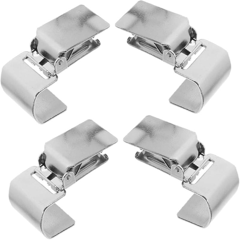 Heavy Duty Metal Clips For Rugs Curtains Backdrops Silver 4 Pack - Image 1