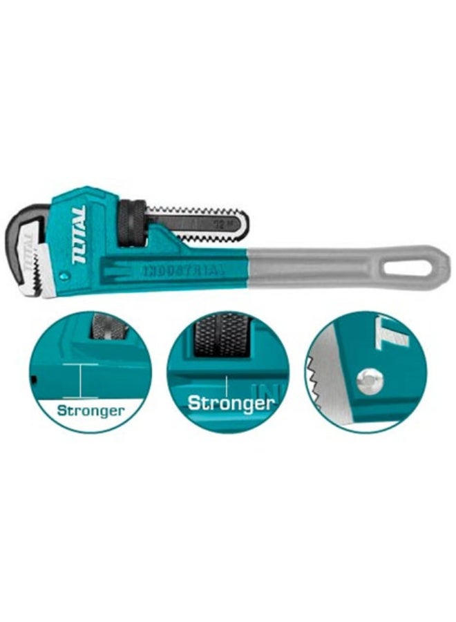 Total Pipe Wrench 8" – Heavy-Duty Adjustable Plumbing Wrench with Anti-Slip Handle for Pipes, Fittings, and Mechanical Repairs - Image 1