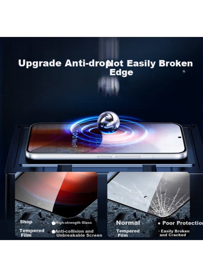 حماية شاشة زجاجية مقساة من Koolife لهاتف Vivo Iqoo Neo9/Pro، Iqoo Neo9S Pro، إصدار الألعاب، تغطية كاملة للشاشة، رقيقة جداً، عالية الدقة، حماية من السقوط