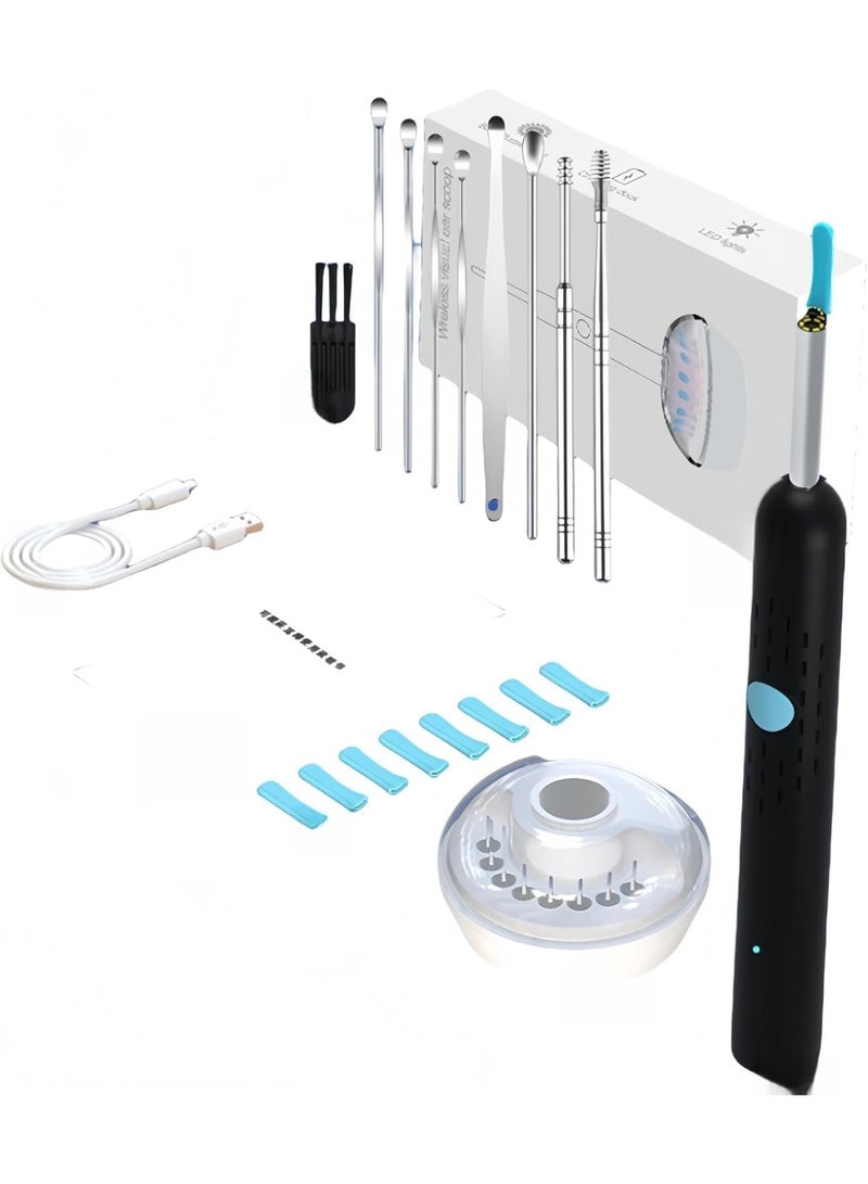 Generic Ear Wax Removal Tool (Base charge), Ear Cleaner,9 LED Light, Wireless Ear Wax Removal Kit with 9 Ear Pick, Ear Wax Removal  - Image 1