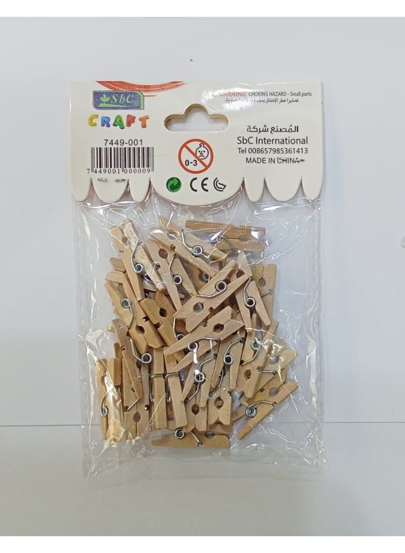 SBC Single Color Wooden Clips for Craft