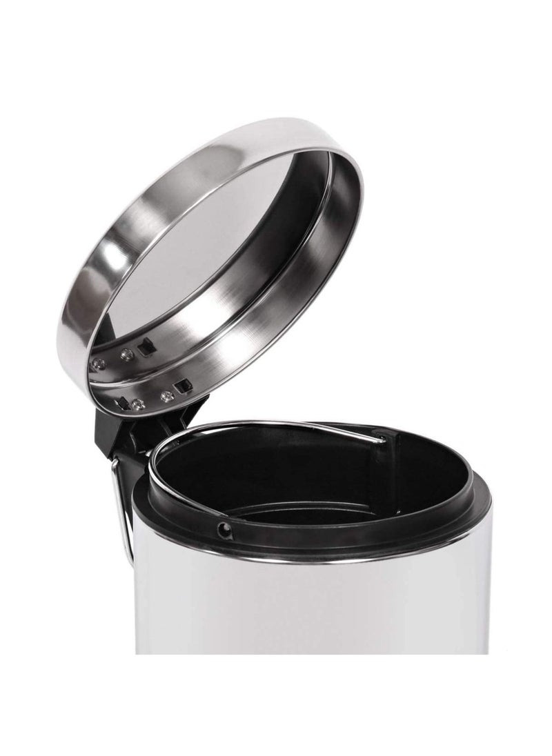 VIO Kitchen Pedal Trash Bin Stainless Steel Bin With Soft Close Lid Foot Pedal Flat Lid and Strong Plastic Inner Bucket  Fingerprint Proof and RUSt Resistant Odour Free and Hygienic 5 LITRE  - Image 5