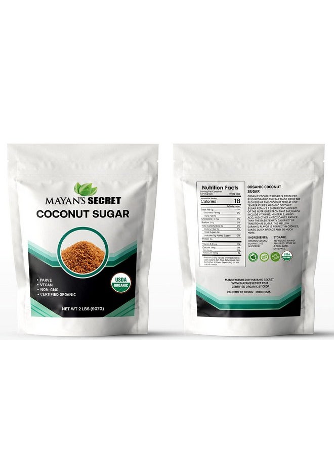 Mayan's Secret Mayan's Secret 2 lbs USDA Certified Brown Coconut Sugar Organic for Baking - Low Glycemic | Unrefined | Trace Minerals  - Image 2