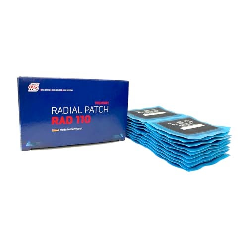 Rema Tip Top RAD110 Radial Tire Patches – 2” x 2-3/4” Self-Vulcanizing Flat Tire Universal Repair Patches – 20 Count - Image 1