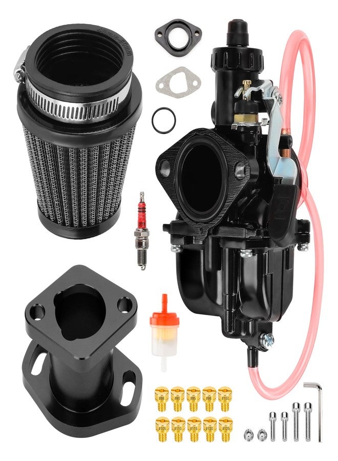 FVRITO VM22 26mm Carburetor Jet Kit for Predator 212cc 196cc Coleman CT200U CT200U-EX BT200X Mini Bike KT196 Go Kart Baja Warrior GX200 Clone Engine with Air Filter Intake Manifold Performance Parts - Image 1
