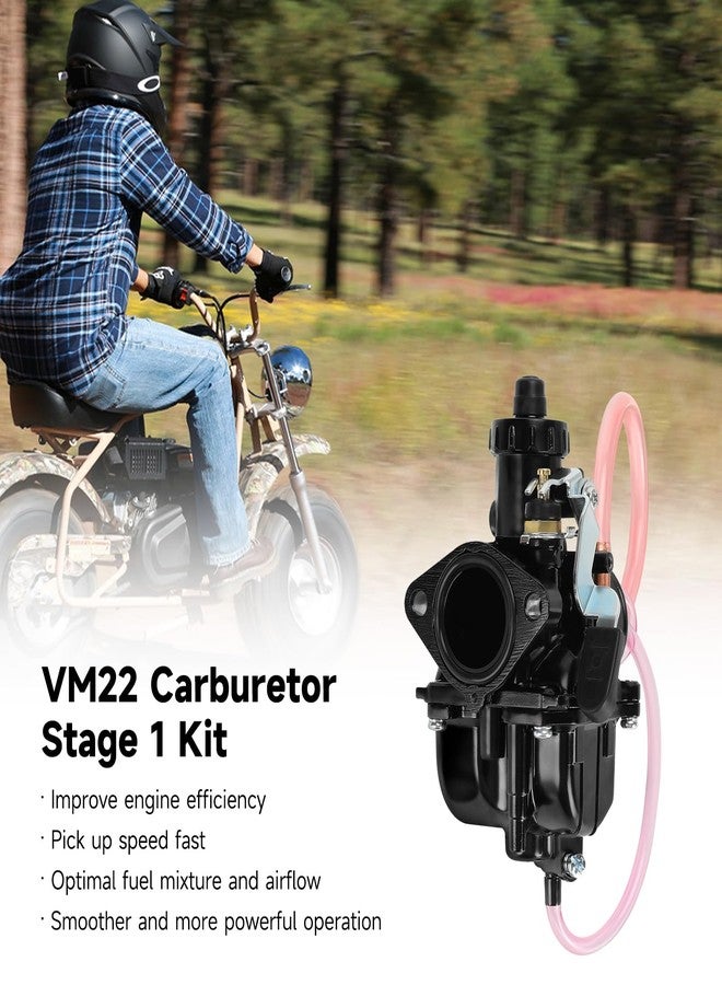 FVRITO VM22 26mm Carburetor Jet Kit for Predator 212cc 196cc Coleman CT200U CT200U-EX BT200X Mini Bike KT196 Go Kart Baja Warrior GX200 Clone Engine with Air Filter Intake Manifold Performance Parts - Image 2