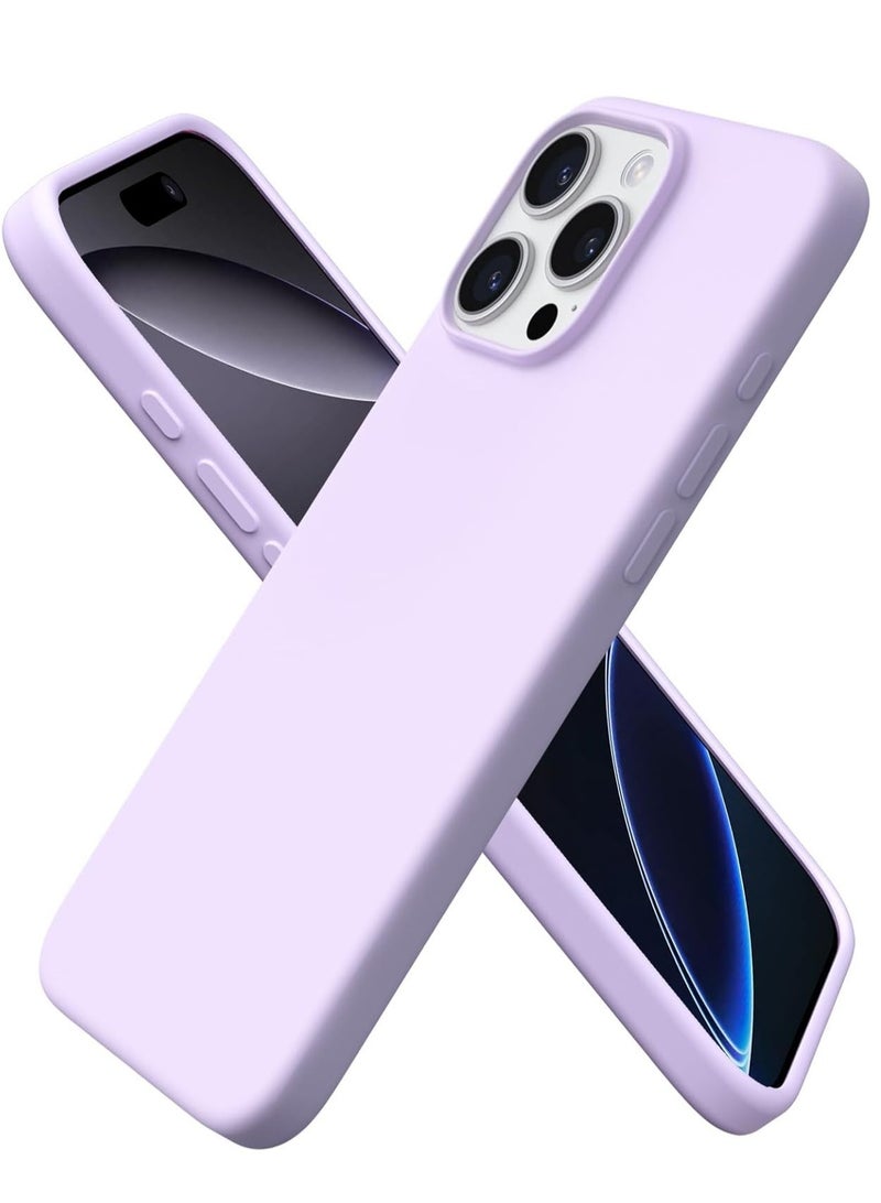 new Premium Soft Liquid Silicone Case for iPhone 16 Pro – Silky and Soft Touch Series Full-Body Protective Bumper (Lilac) - Image 1