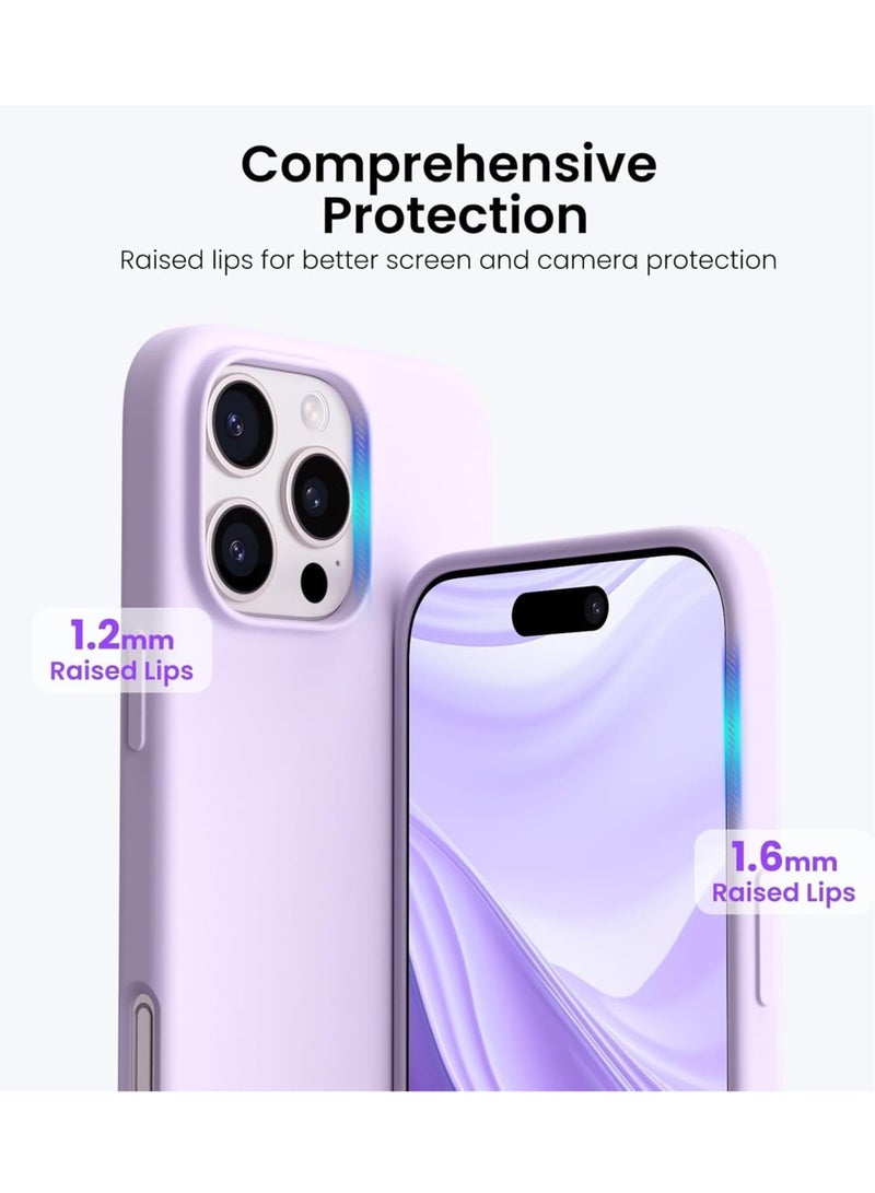 new Premium Soft Liquid Silicone Case for iPhone 16 Pro – Silky and Soft Touch Series Full-Body Protective Bumper (Lilac) - Image 5