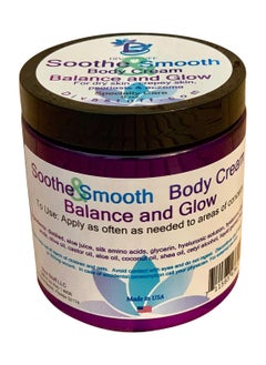Soothe And Smooth Extra Dry Skin Crepey Skin Eczema Psoriasis and Damaged Skin Cream Balance and Glow Scent 8oz Jar