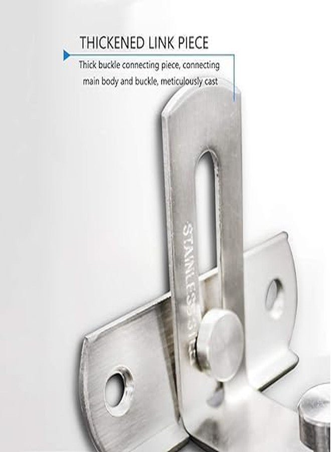 DRAWBRIDGE Flip Latch Lock | Heavy Duty Stainless Steel Bar Latch | Safety Door Bolt Latch Lock for Home Window Door Door Bolt Lock Sliding Antique Gate Flip with Screws (1) - Image 4