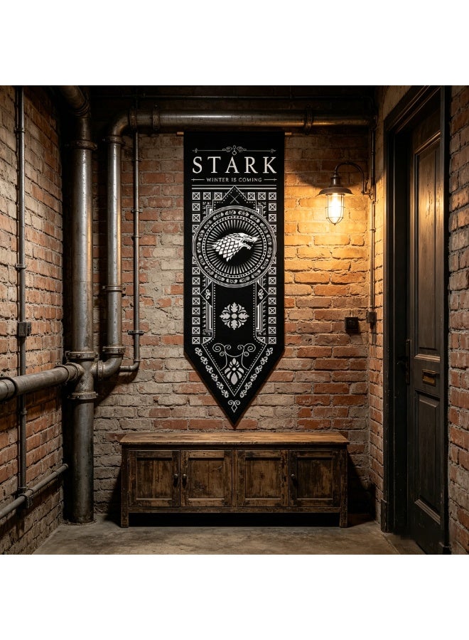 Starck House Flag from the "Game of Thrones" Series - 150 × 47 Cm - Woven Flag for Outdoor Walls - Image 4