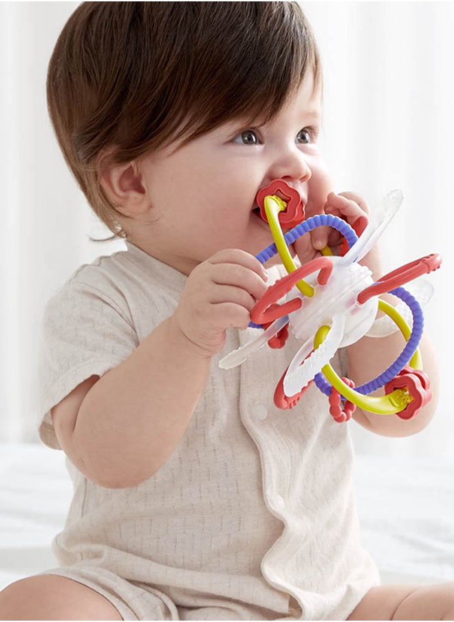 Babycare Babycare - Space Baby Teether Rattle, Weir Powder, BPA-Free, Non-Toxic, Soft Silicone, Safe for Babies, Gentle on Gums, Easy Grip, Colorful Design, Lightweight, Ideal for Teething Relief  - Image 4