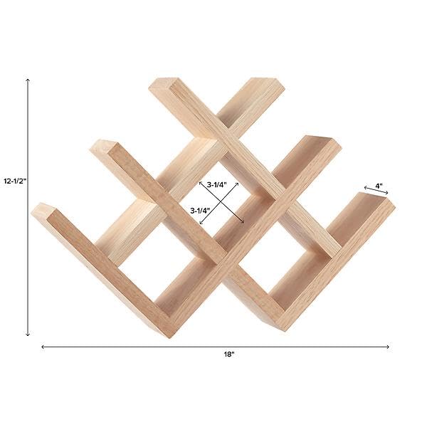 The CAF 8 Bottle Wine RackSpace Saving Tabletop Free Standing Wine Bottle Holder for Kitchen Natural  - Image 4