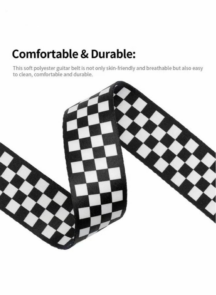 Embroidery Guitar Strap, Adjustable Guitar Strap/Bass Strap, Cotton Strap for Bass, Electric & Acoustic Guitars (Length 102~165cmWidth 5cm)  - Image 4