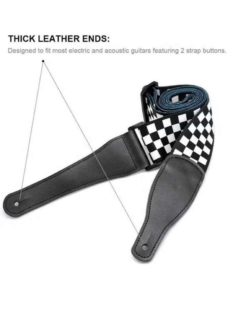 Embroidery Guitar Strap, Adjustable Guitar Strap/Bass Strap, Cotton Strap for Bass, Electric & Acoustic Guitars (Length 102~165cmWidth 5cm)  - Image 5