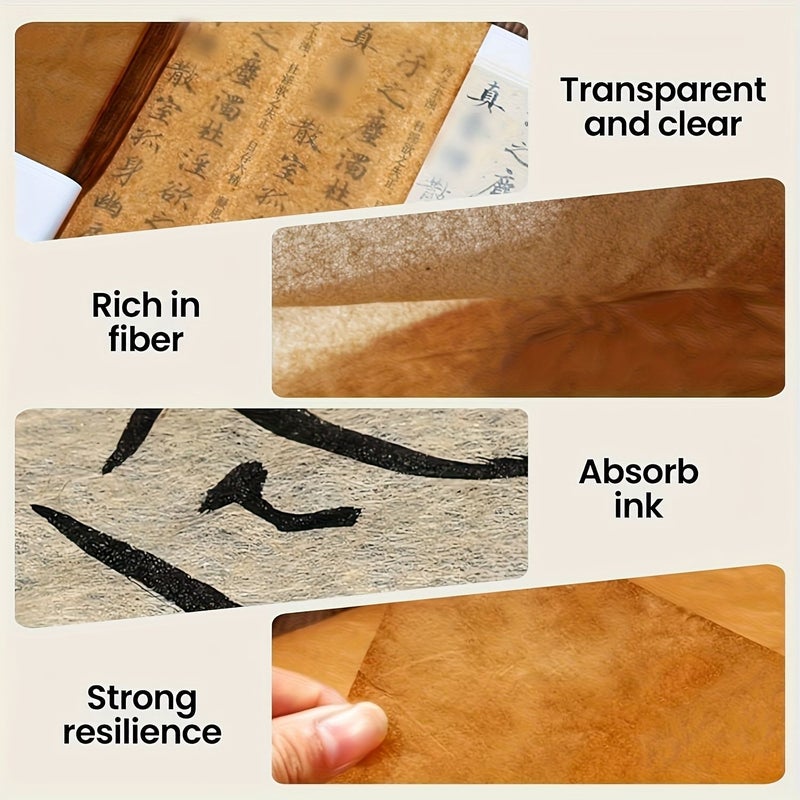 Vintage Cicada Wing Calligraphy Paper 20 Sheets Tear Resistant Ink Proof for Artists - Image 4