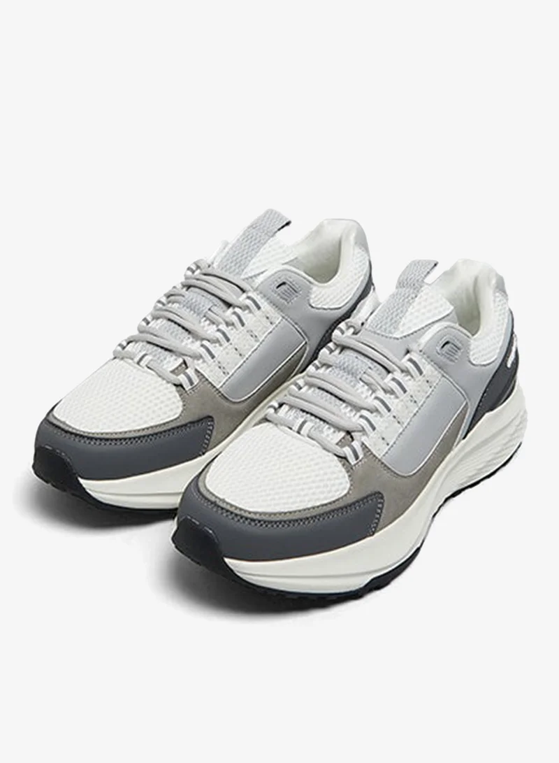 R&B Textured Lace-Up Sneakers