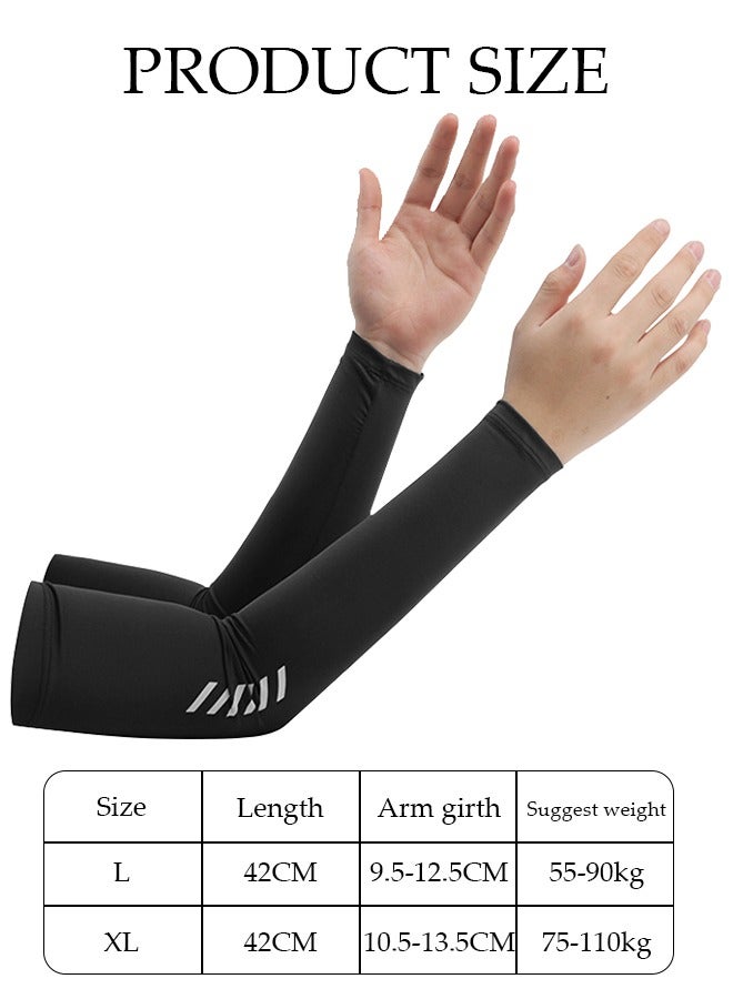 DUNISO أكمام ذراع للحماية من أشعة الشمس فوق البنفسجية للرجال والشباب، غطاء للوشم، أكمام رياضية ضاغطة لتبريد الأذرع، أكمام من الشمس للرجال للحماية من الأشعة فوق البنفسجية، واقي شمسي صيفي، ركوب الدراجات، قيادة الجولف، الجري - Image 2