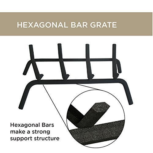 Panacea Products Corp 18" Black Wrought Iron Fireplace Grate 15450Tv - Image 3