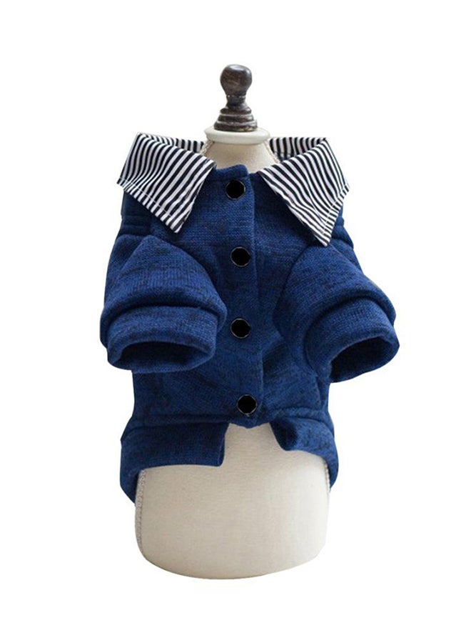 أوتاد معطف بتصميم سترة من الصوف بقدمين بتصميم كوري أزرق XLياردة - Image 1