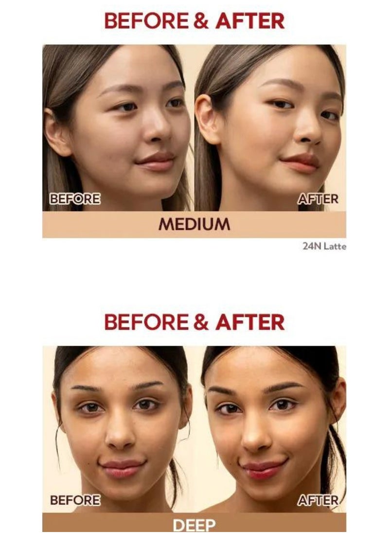 TIRTIR - Tirtir Red Foundation - 24N Latte| Flawless Coverage with Skincare Benefits | Hydrating, Long-Lasting, Lightweight Formula for All Skin Types | Reduces Imperfections and Evens Skin Tone - Image 1