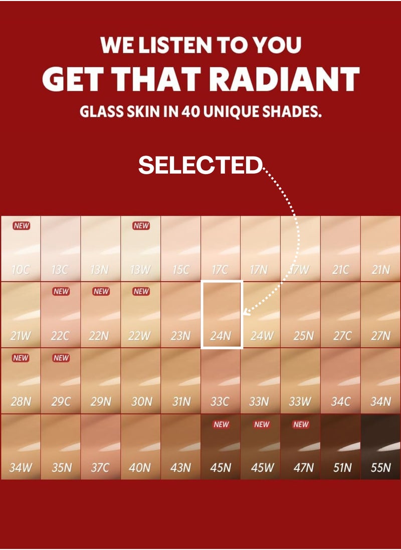 TIRTIR - Tirtir Red Foundation - 24N Latte| Flawless Coverage with Skincare Benefits | Hydrating, Long-Lasting, Lightweight Formula for All Skin Types | Reduces Imperfections and Evens Skin Tone - Image 1