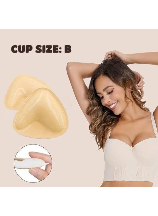 Ultra Boost Inserts Double-Sided Adhesive Pads Sticky Bikini Padding Inserts Bra Pads Inserts Bra Inserts Push up Breast Pads Silicone Bra Cups for Sports Bra Swimsuit - Image 2